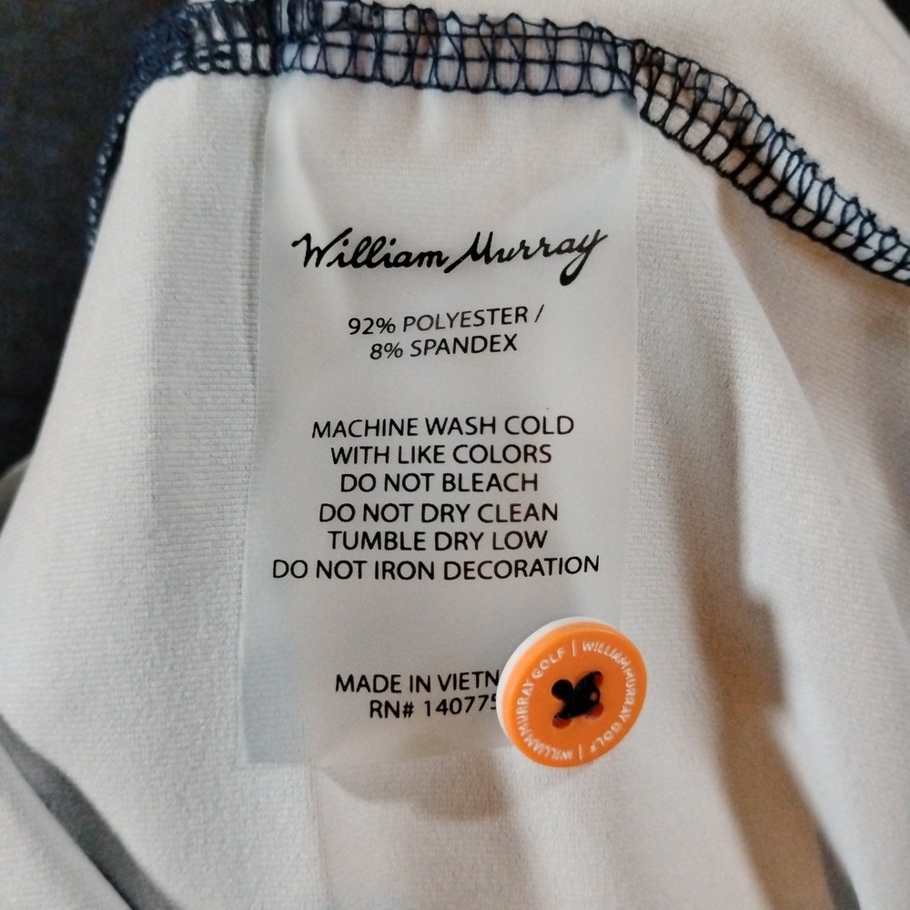 William Murray Tito's Handmade Vodka Polo Shirt Mens XL Blue Golf Performance - Picture 10 of 11